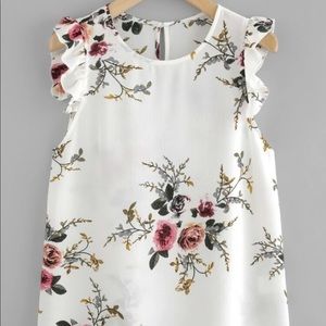 🎉HP! SHEIN | Ruffle Trim Floral Tank🌸
